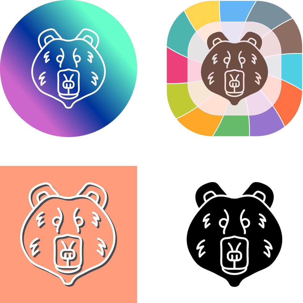 Polar Bear Icon Design vector