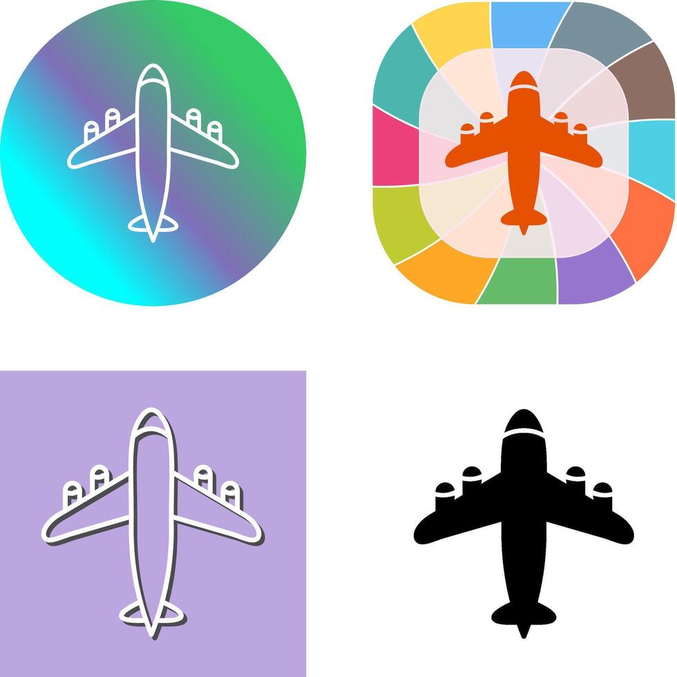 Flying Airplane Icon Design vector
