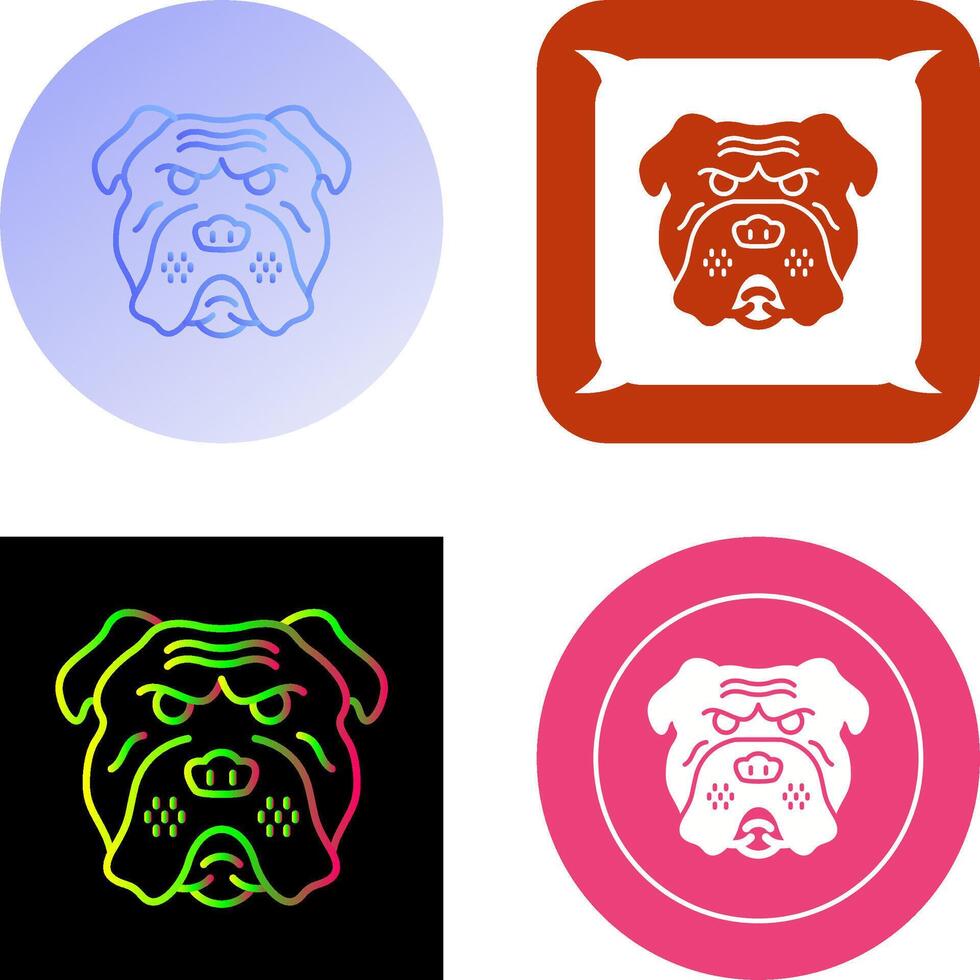 buldog icono diseño vector