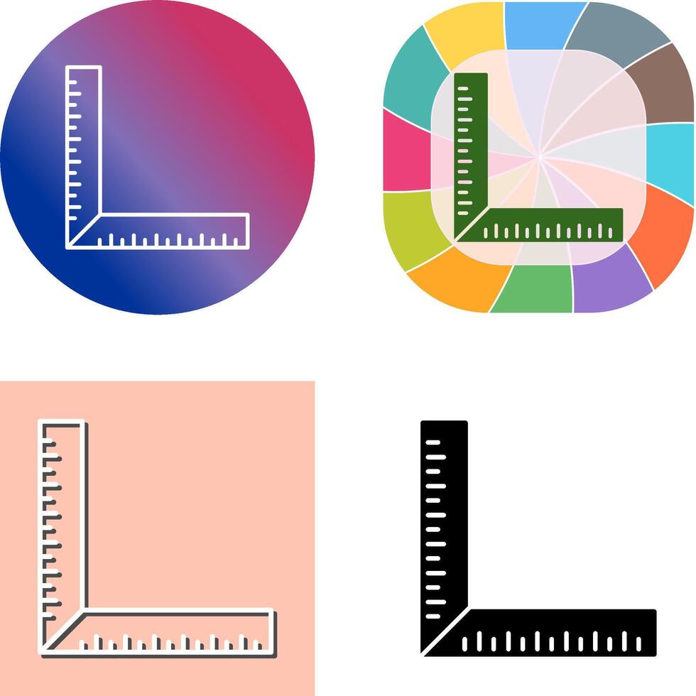 square Ruler Icon Design vector