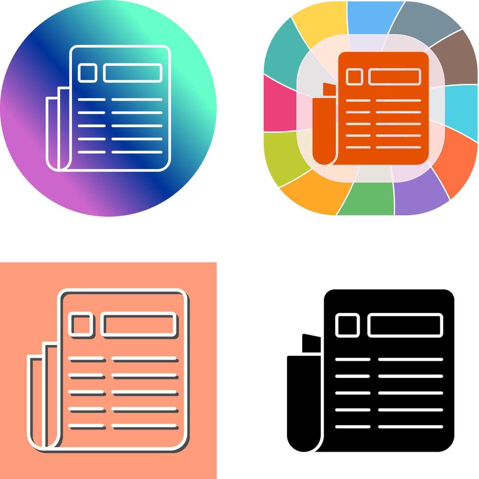 News Paper Icon Design vector