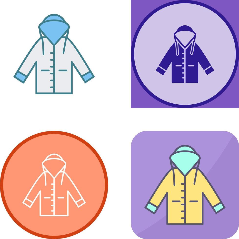 Raincoat Icon Design vector