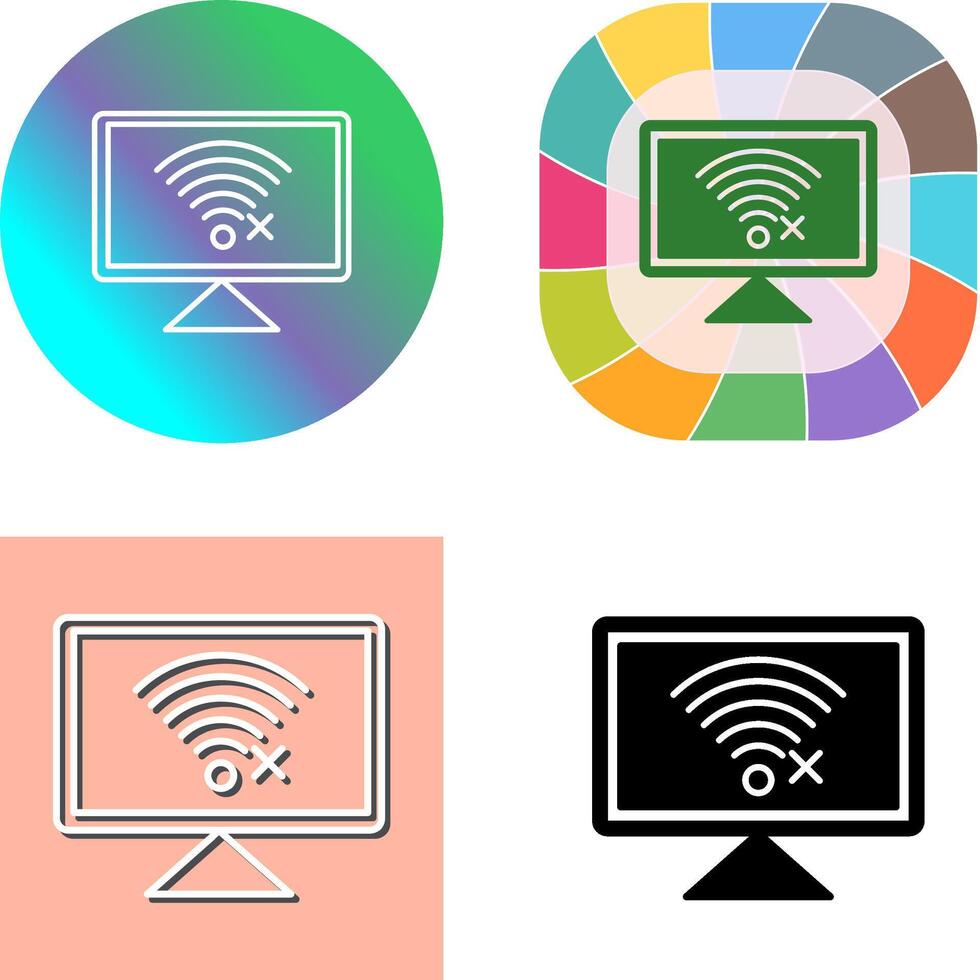 Disconnected Network Icon Design vector