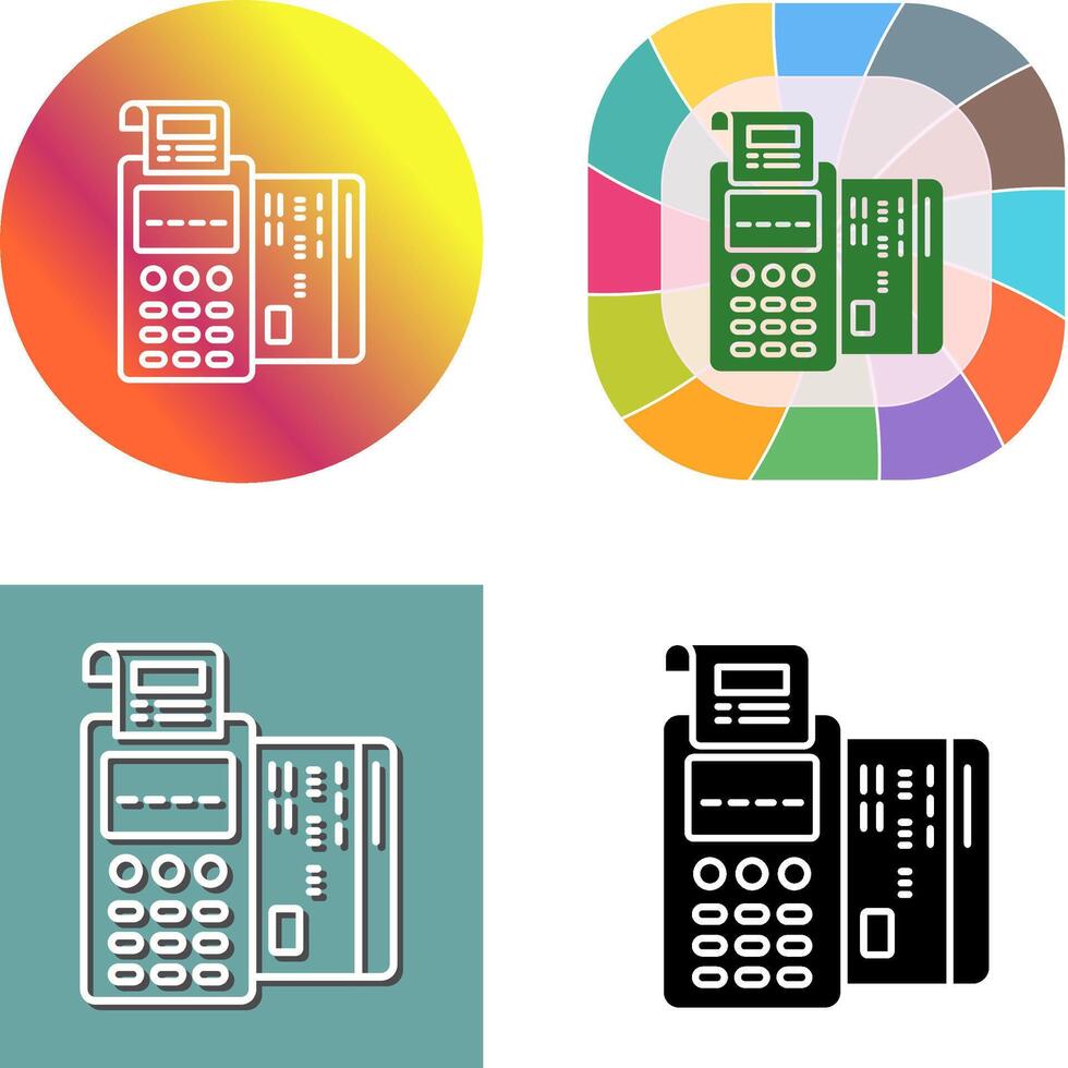 Pos Terminal Icon Design vector