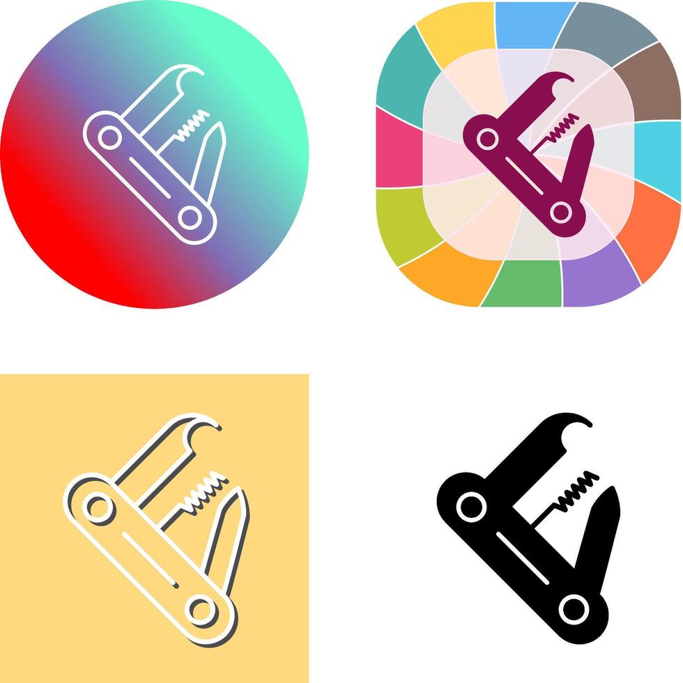 Swiss Army Knife Icon Design vector