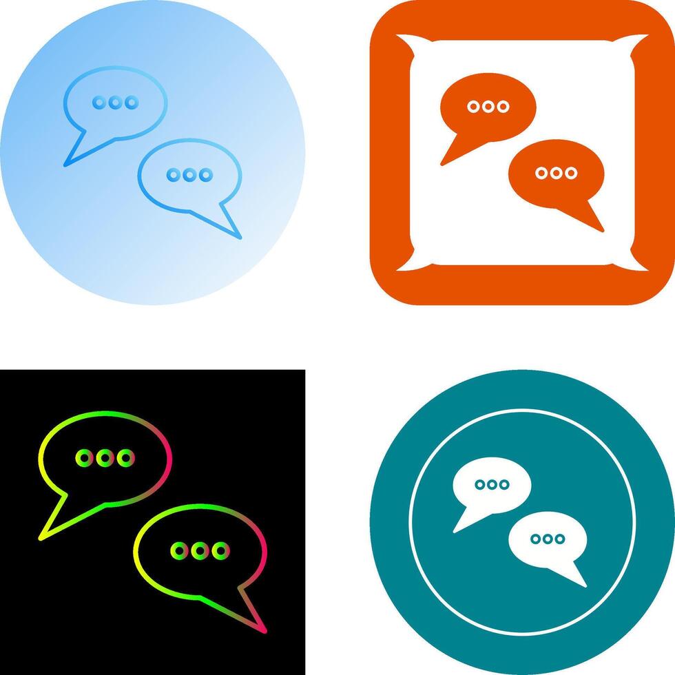 Conversation Bubbles Icon Design vector