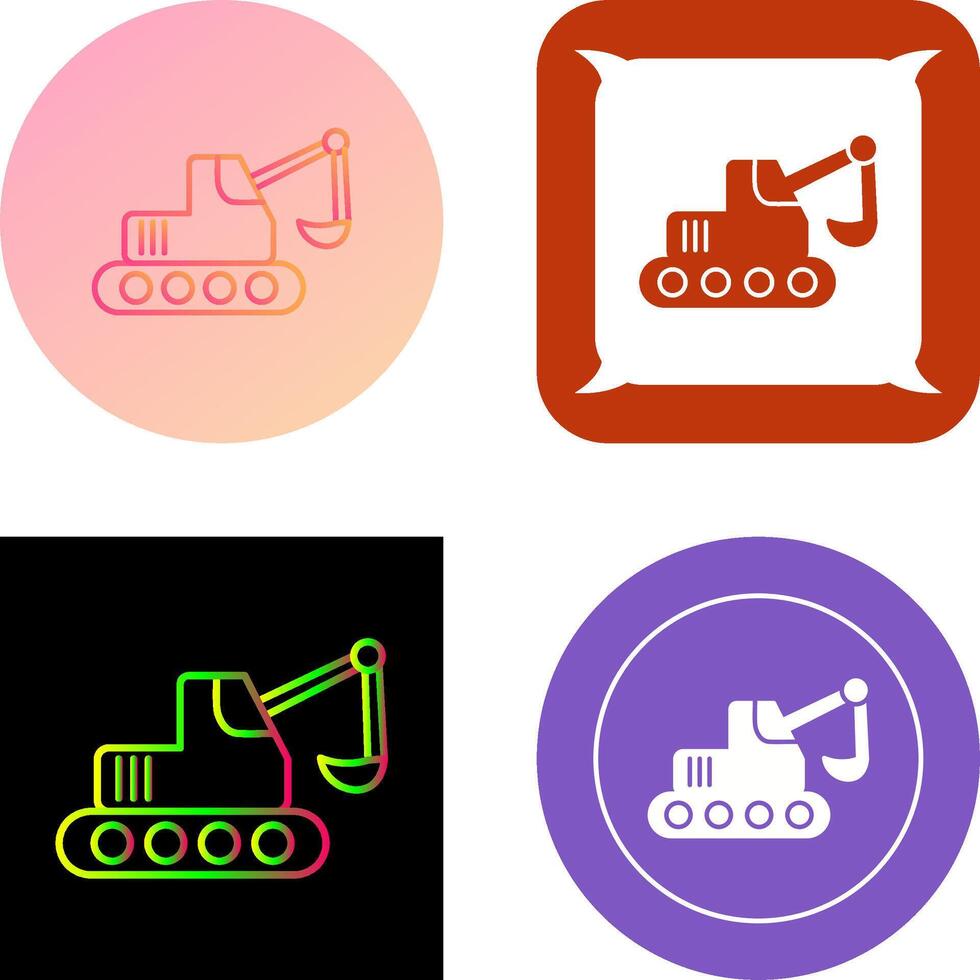 Escavator Icon Design vector