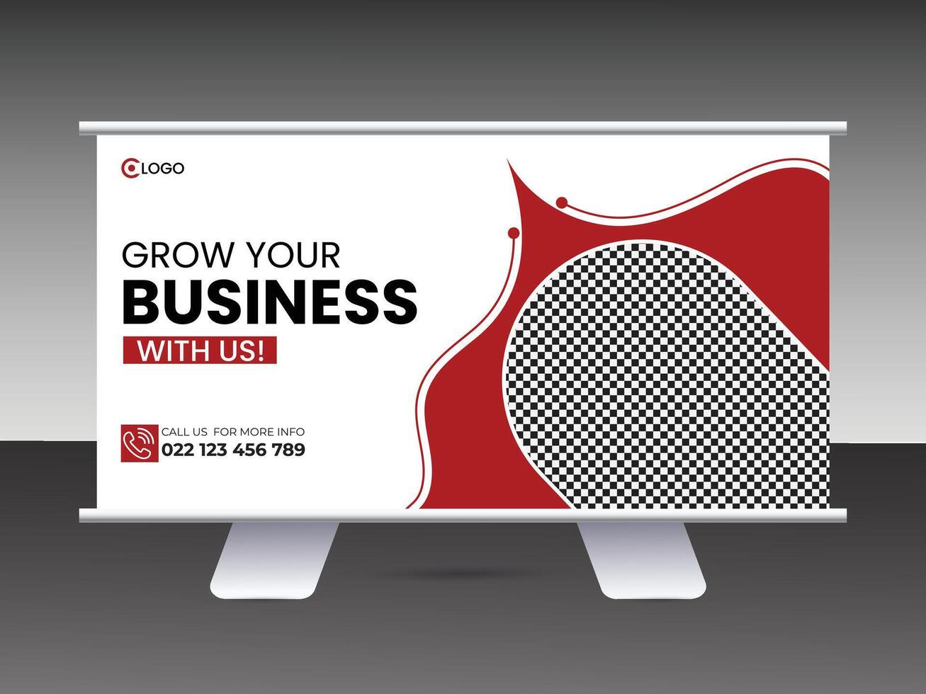 Billboard banner design template for business agency or company vector