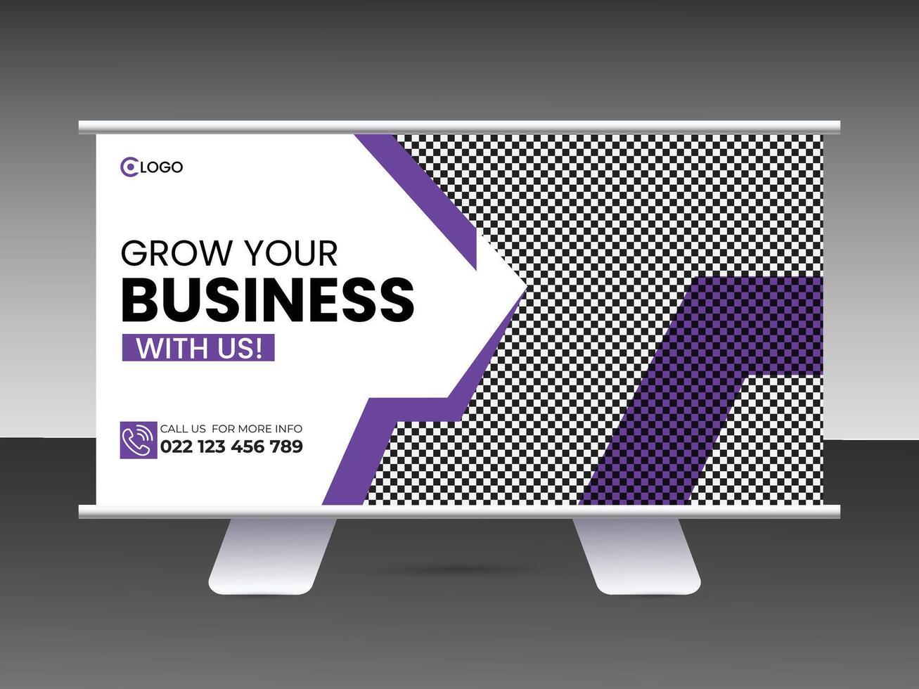Billboard banner design template for business agency or company vector