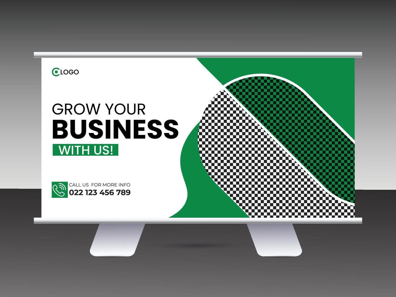 Billboard banner design template for business agency or company vector