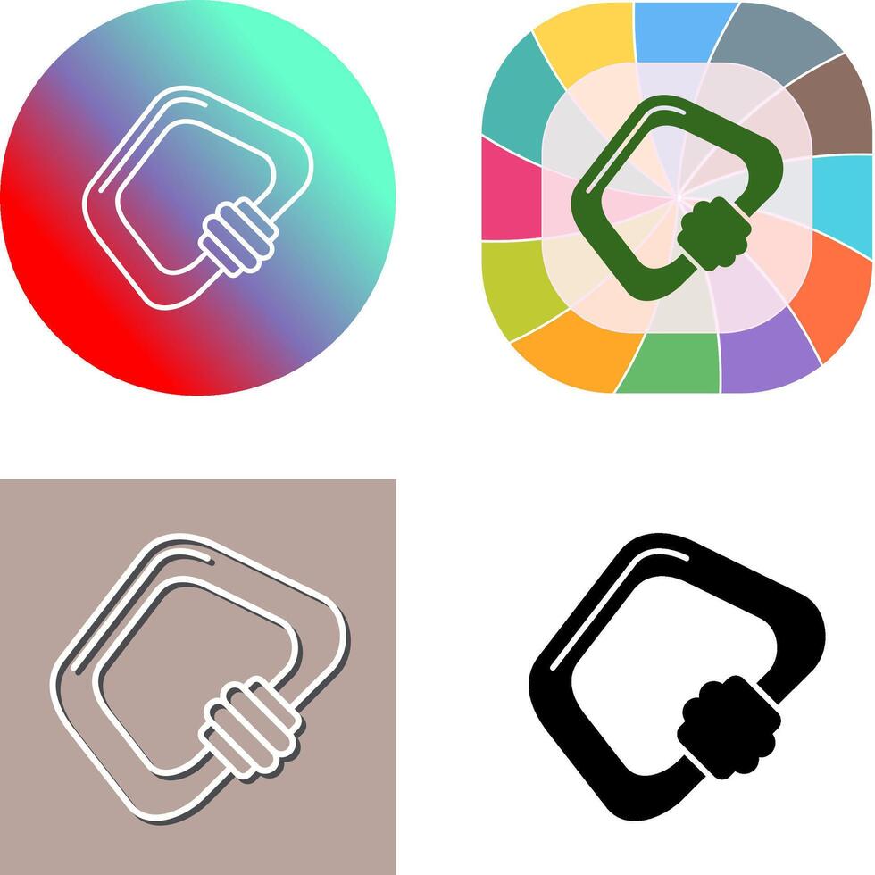 Carabiner Icon Design vector