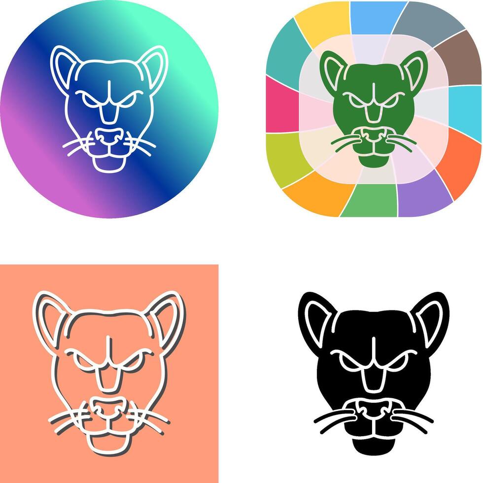 Black Panther Icon Design vector