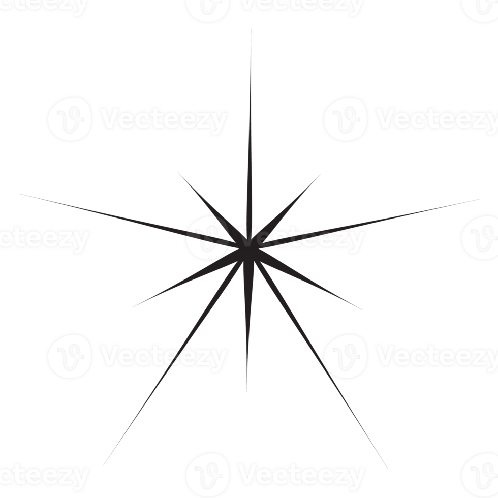 Star sparkle icon. Futuristic shapes. Christmas stars icons. Flashes from fireworks png