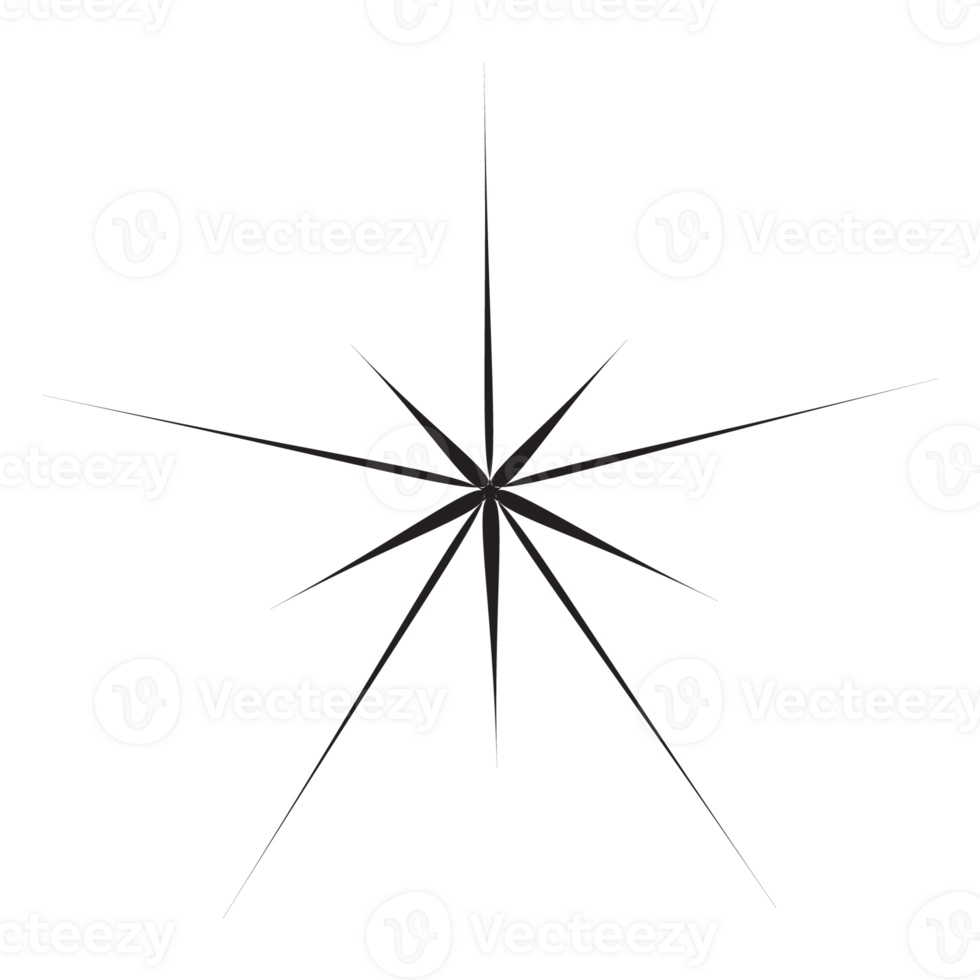 Star sparkle icon. Futuristic shapes. Christmas stars icons. Flashes from fireworks png