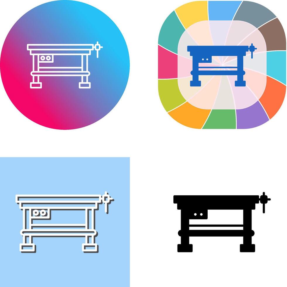 Work Bench Icon Design vector
