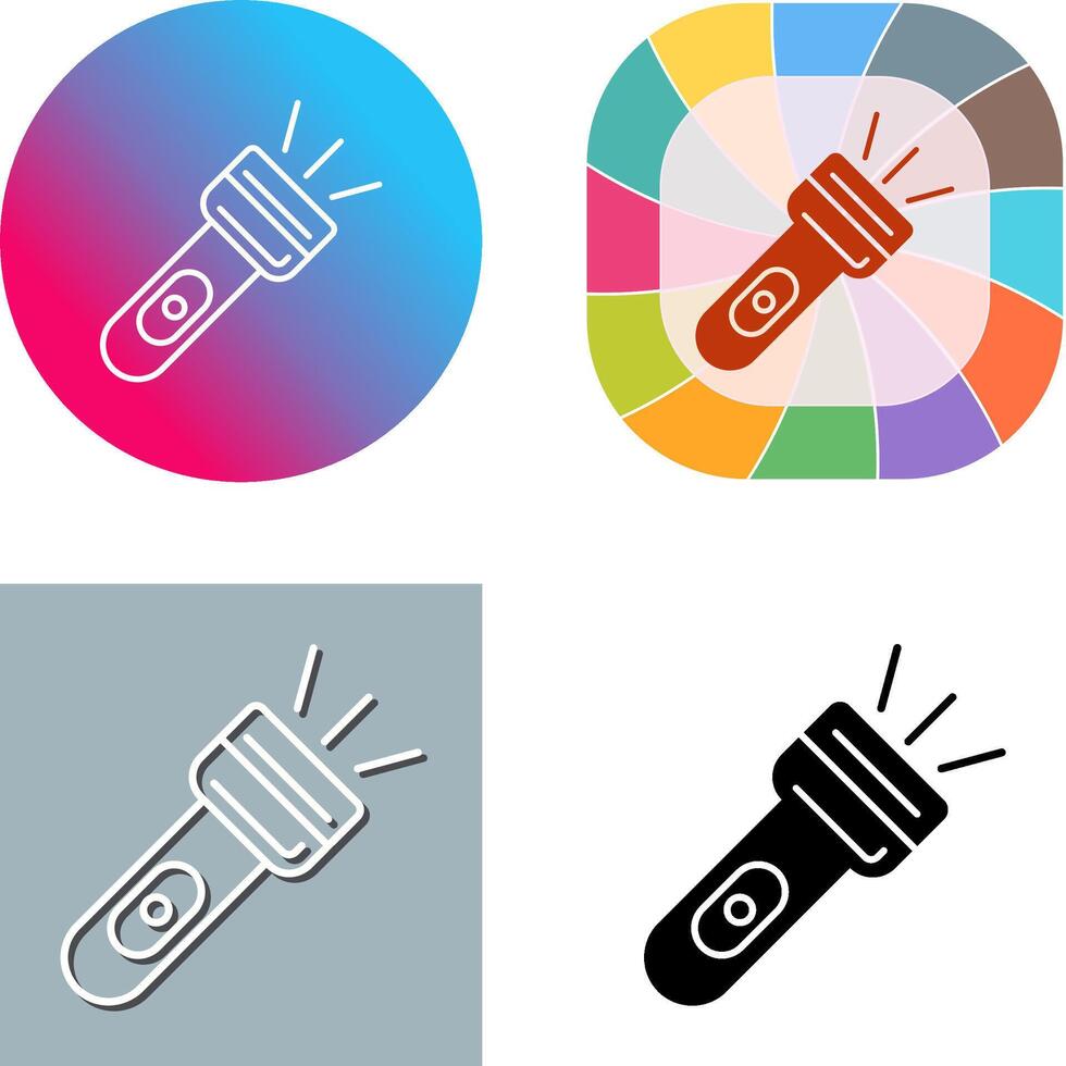 Flash Light Icon Design vector