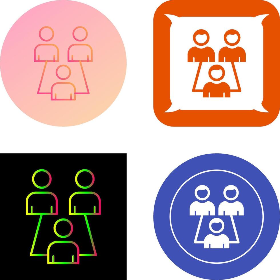 Connected Users Icon Design vector