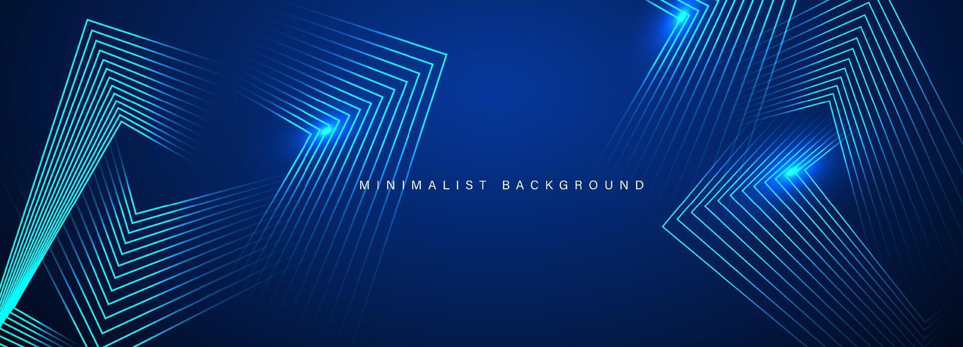 Abstract blue modern background with dynamic geometric shapes. vector