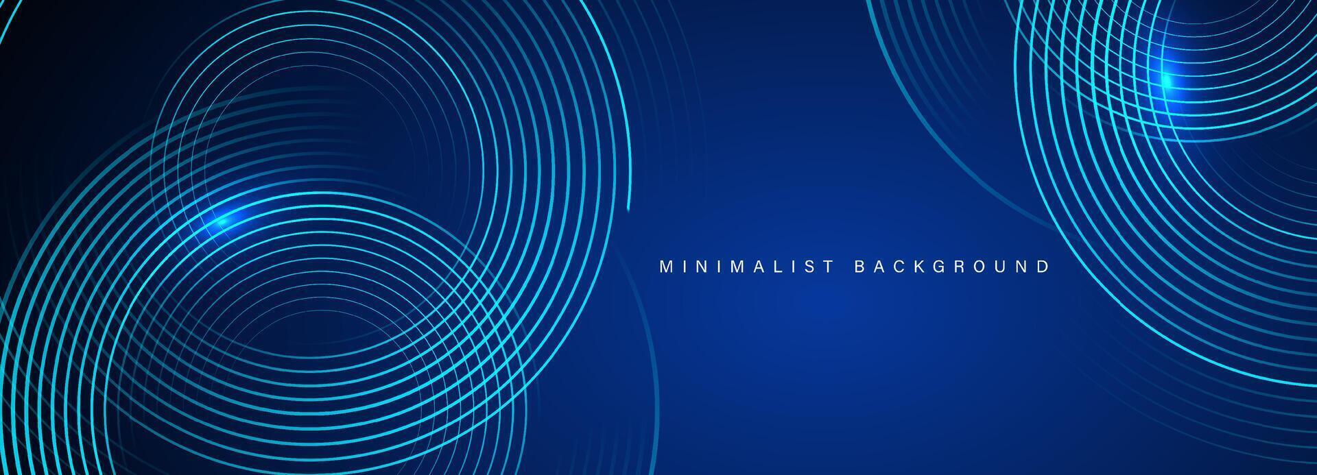 Abstract blue modern background with dynamic geometric shapes. vector