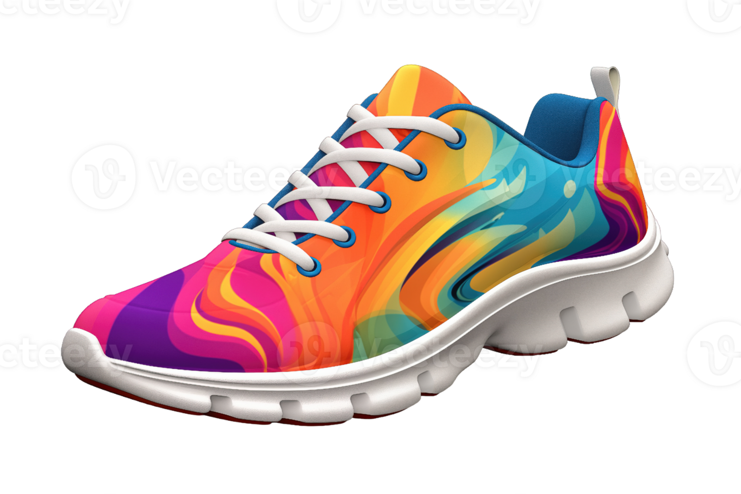 Colorful running sneakers isolated on transparent background png