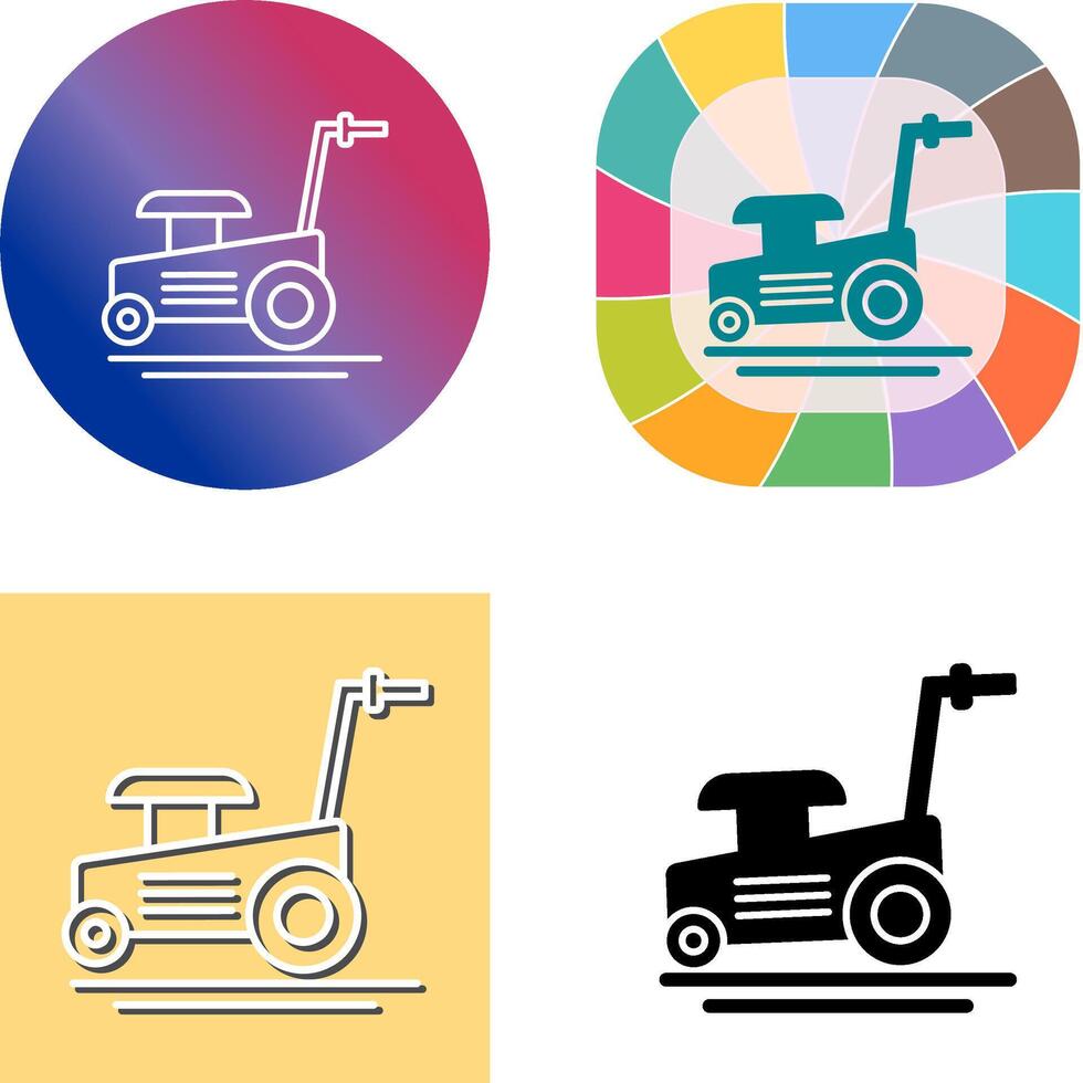 Lawn Mower Icon Design vector