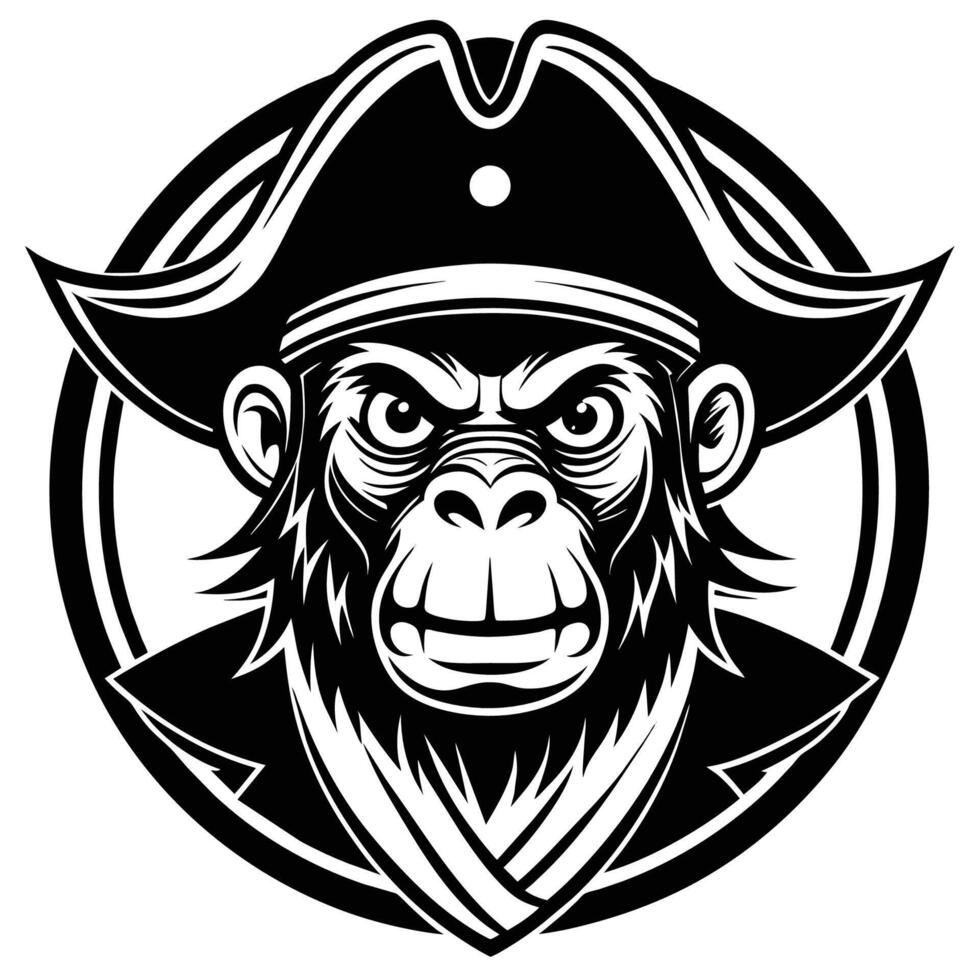 Monkey Muscat logo design vector