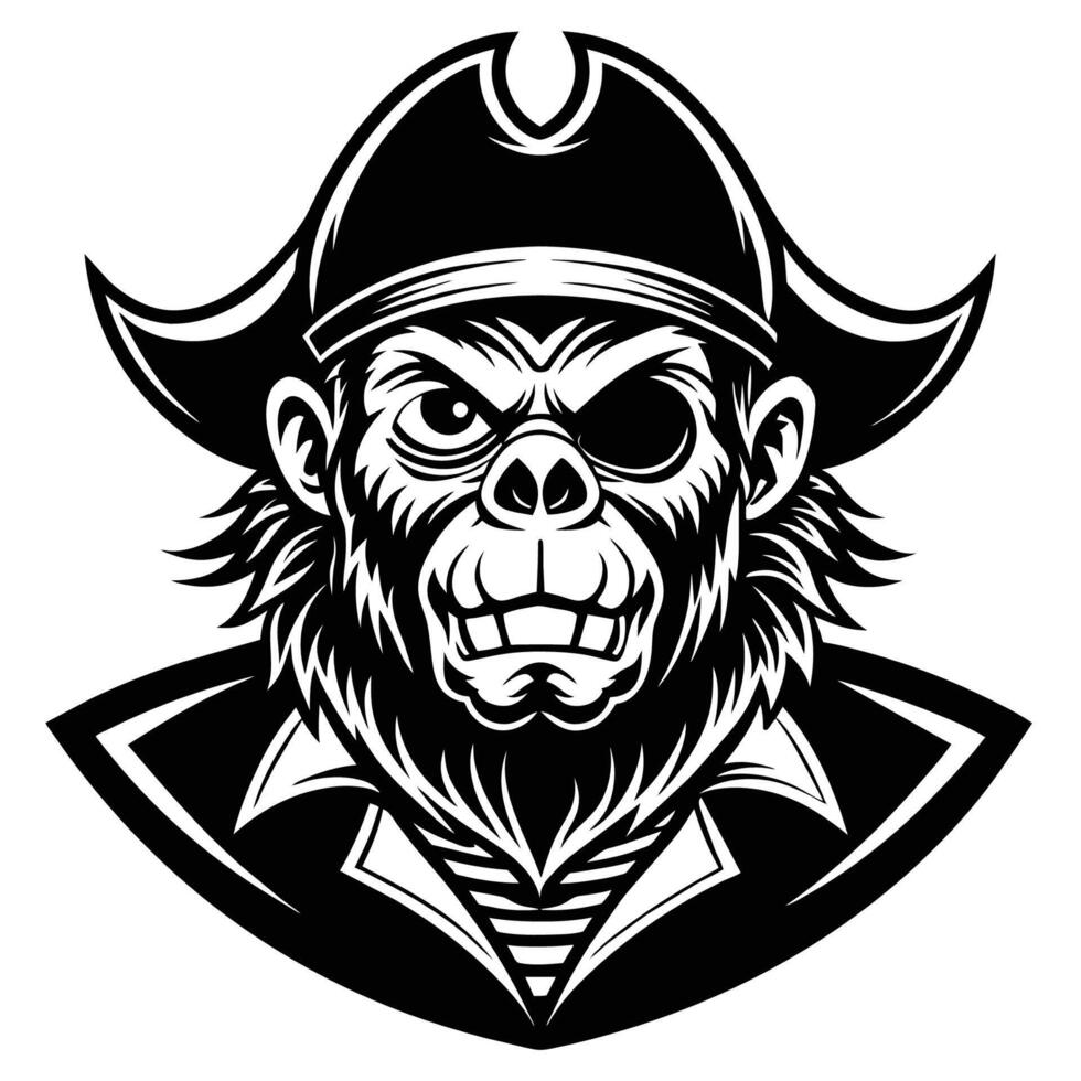 Monkey Muscat logo design vector