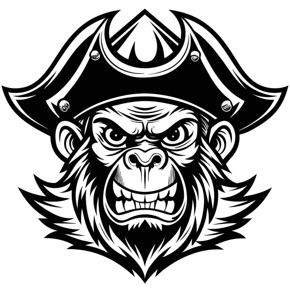 Monkey Muscat logo design vector