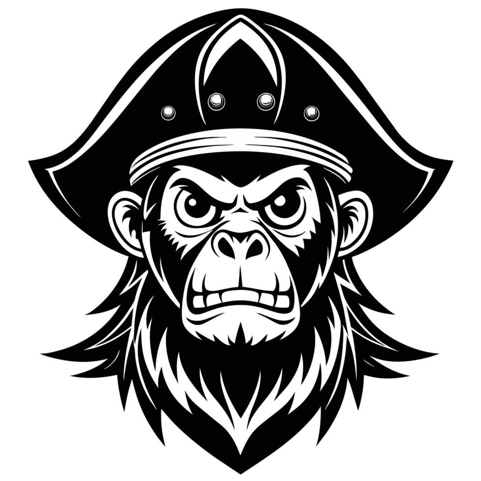 Monkey Muscat logo design vector