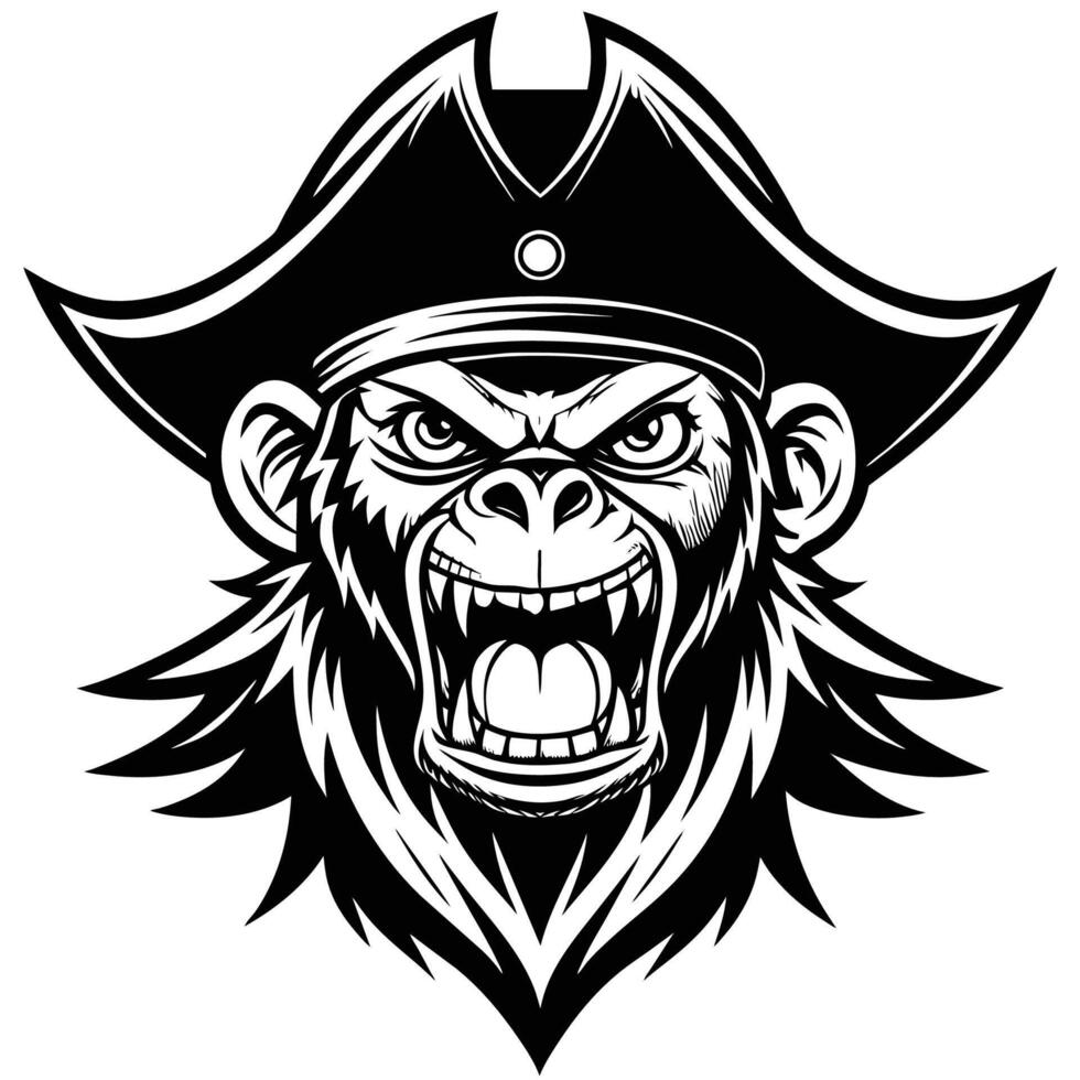 Monkey Muscat logo design vector