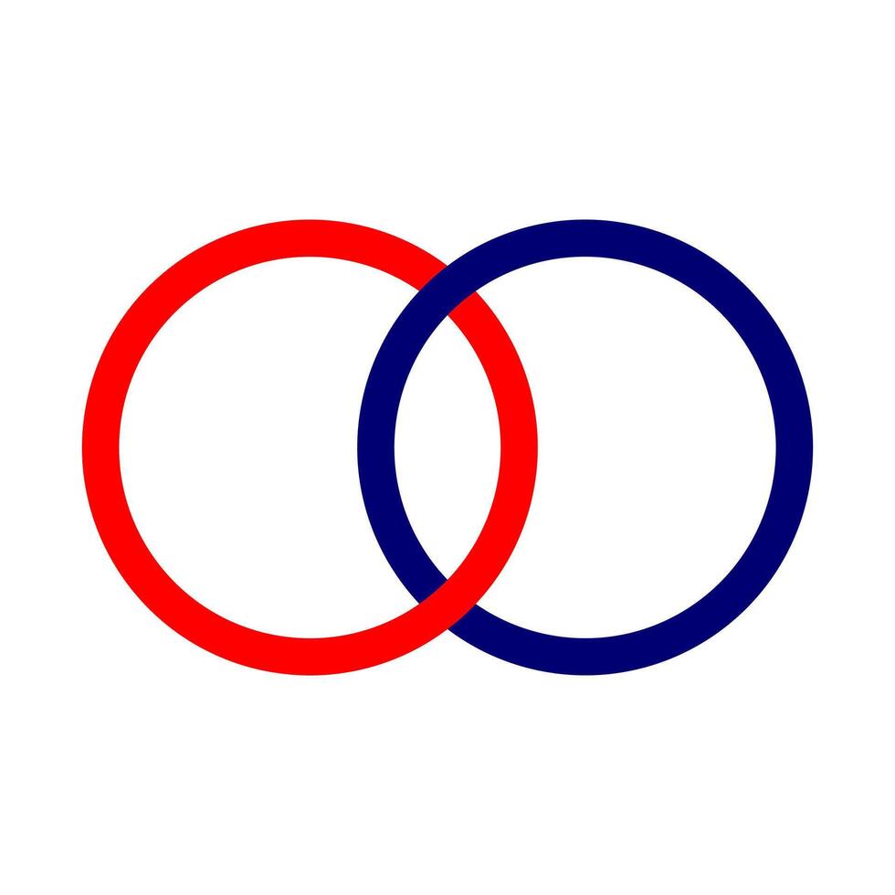 a simple combination of red and blue circles. vector