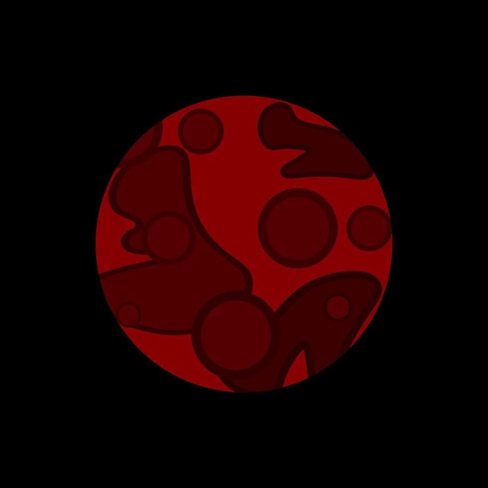 Abstract dark red background with light red circle. dark. vector