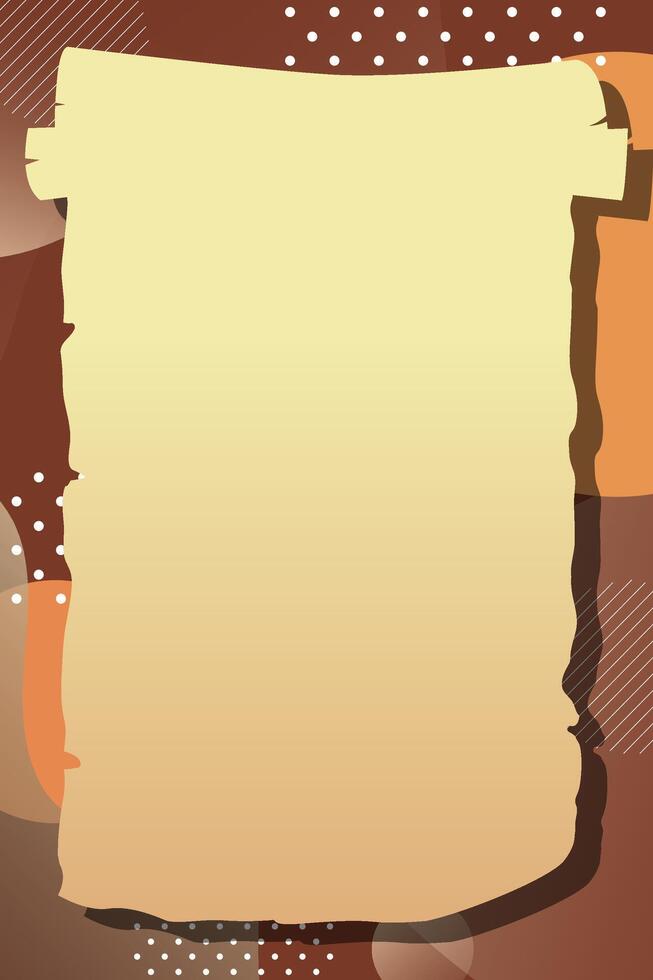 Creative and aesthetic blank pages of ripped paper. geometric colorful background. vintage. vector