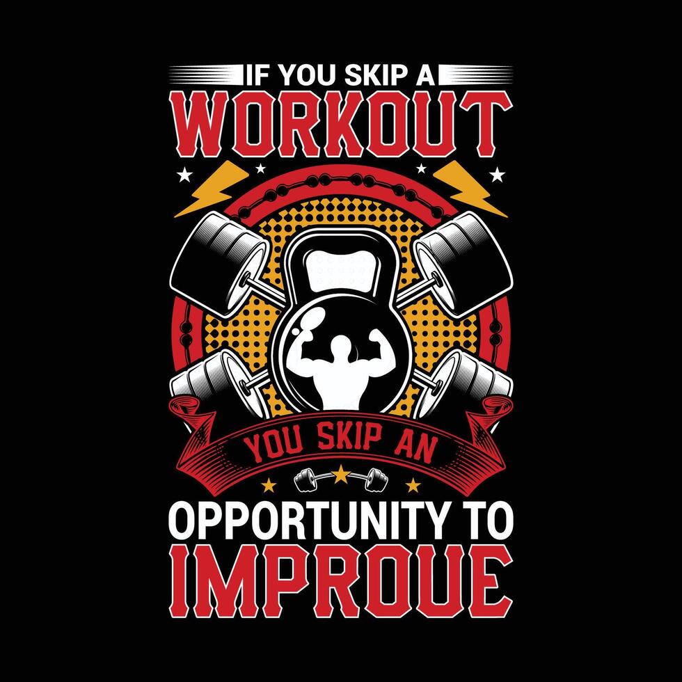 Workout T shirt Design vector
