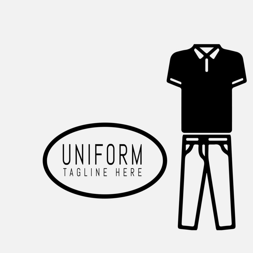 Uniform design in black and white vector