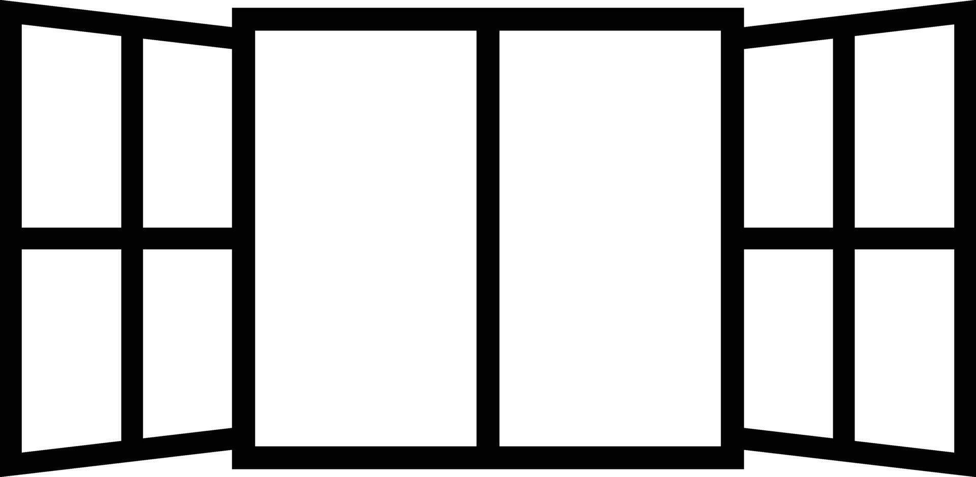 Open House Window Simple Icon vector