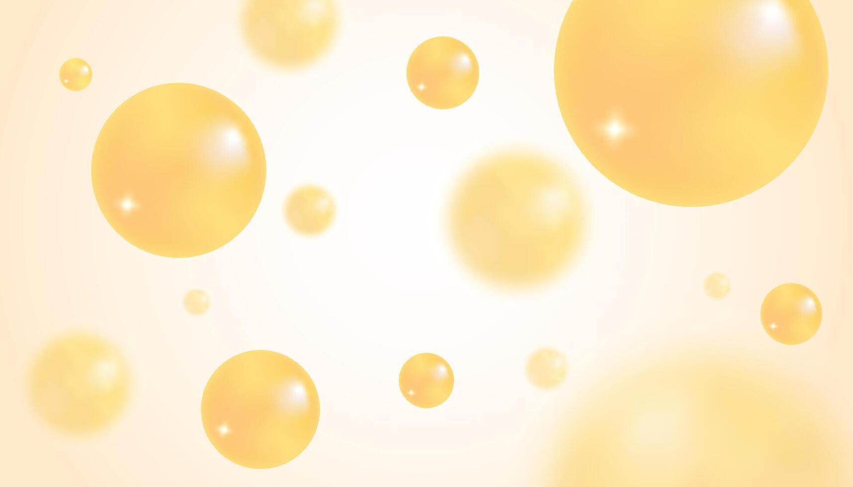 Abstract background with orange bubbles. Trendy background in realistic style. vector