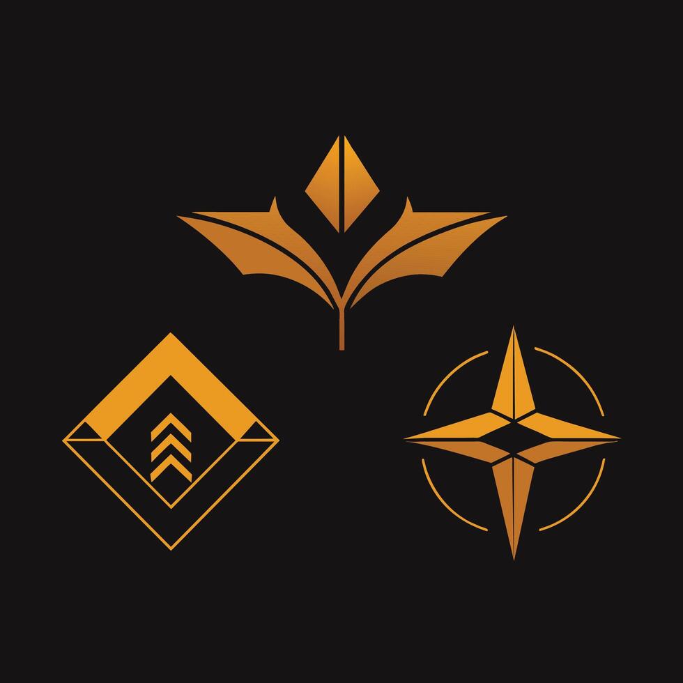 Minimalist logo design templates pack vector