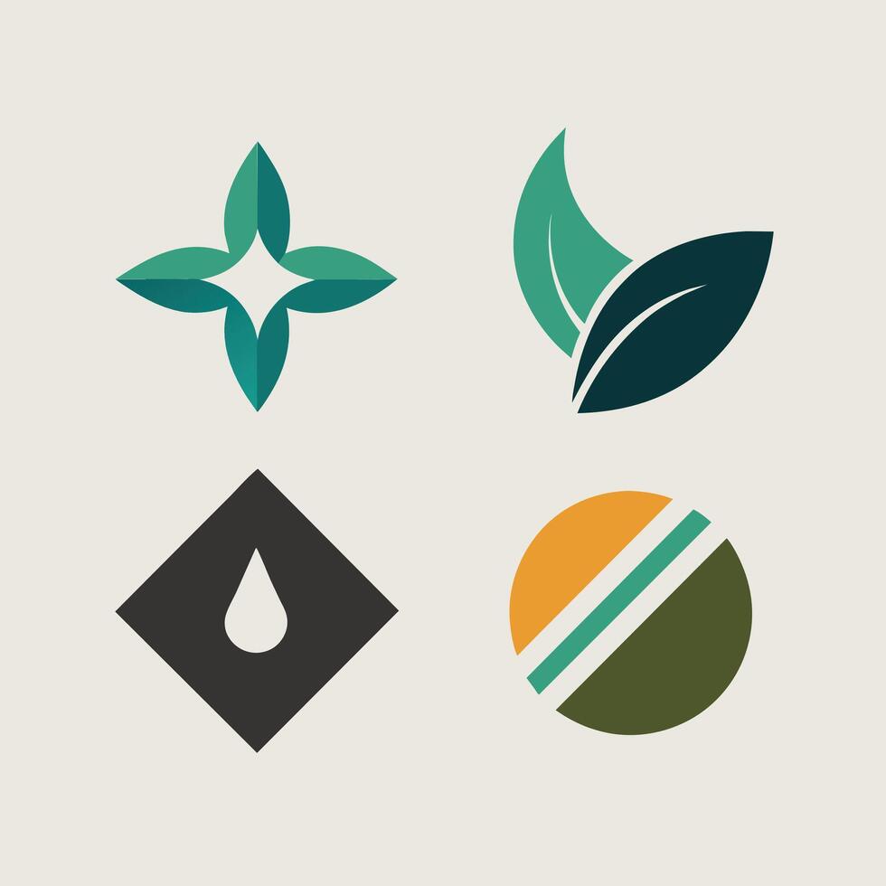 Minimalist logo design templates pack vector