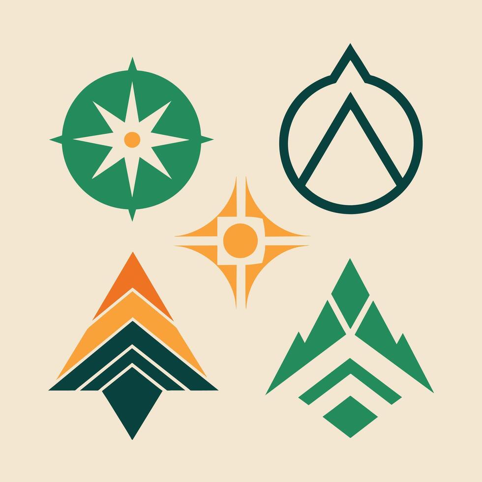 Minimalist logo design templates pack vector