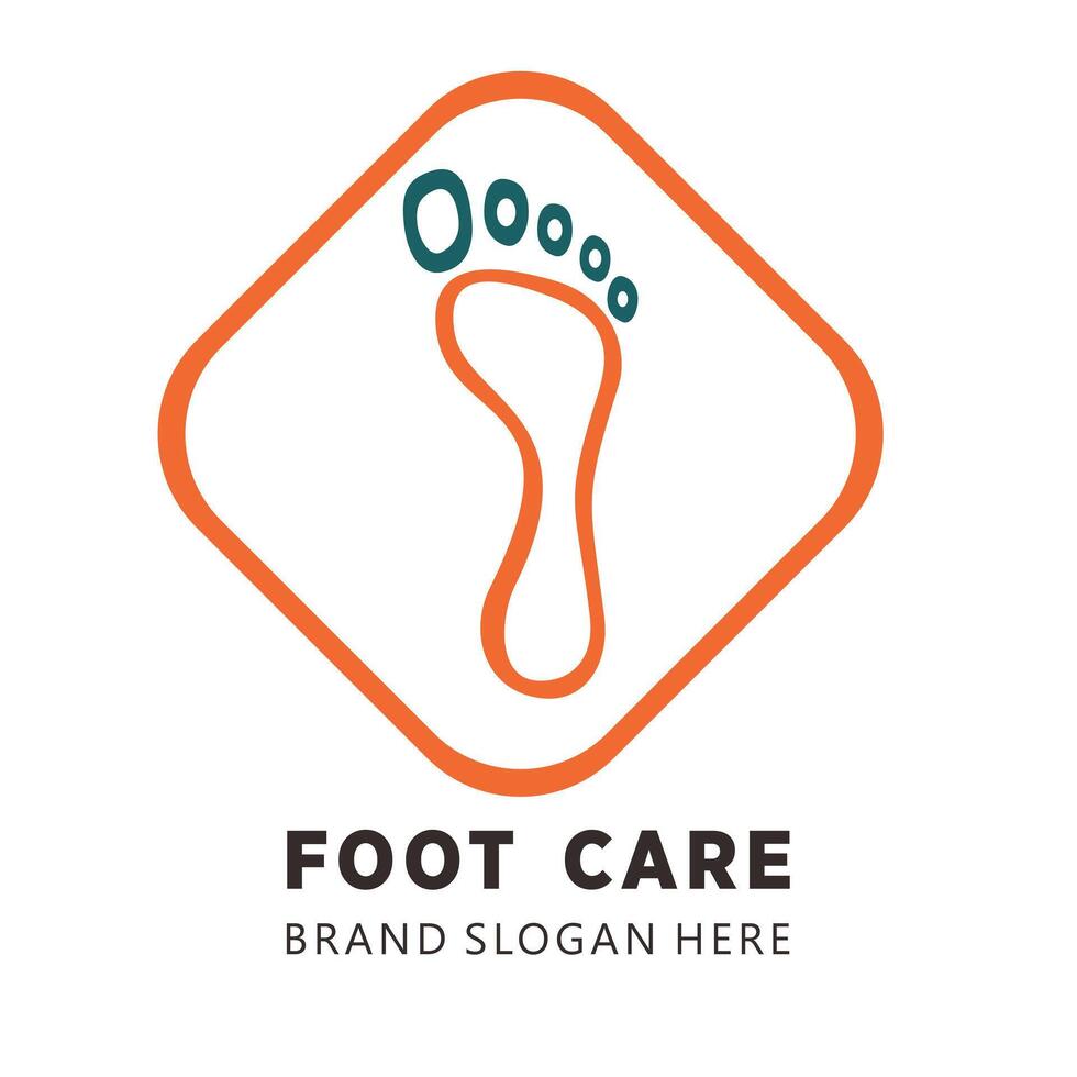 foot care podiatri logo with simple design premium quality vector