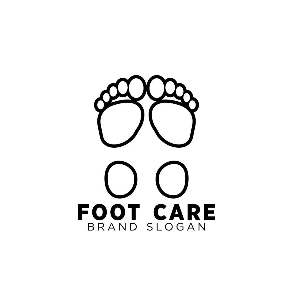 foot care podiatri logo with simple design premium quality vector