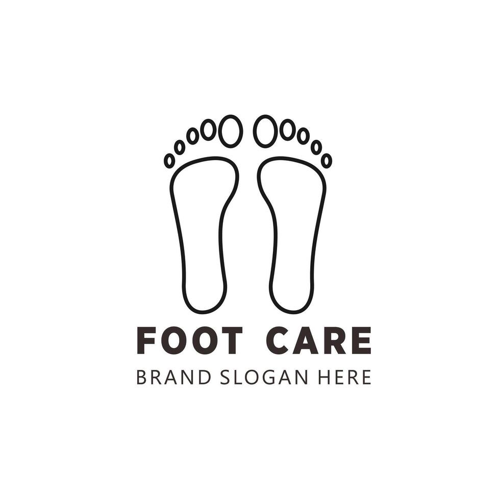 foot care podiatri logo with simple design premium quality vector