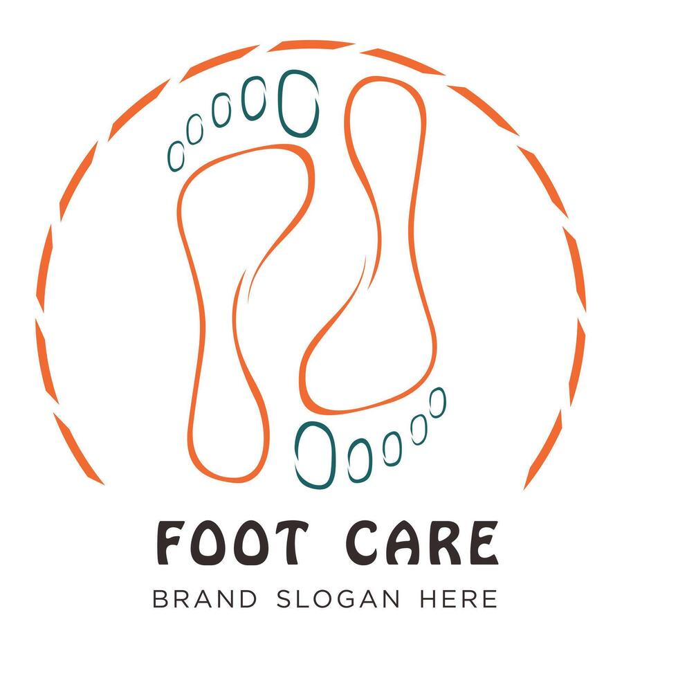 foot care podiatri logo with simple design premium quality vector