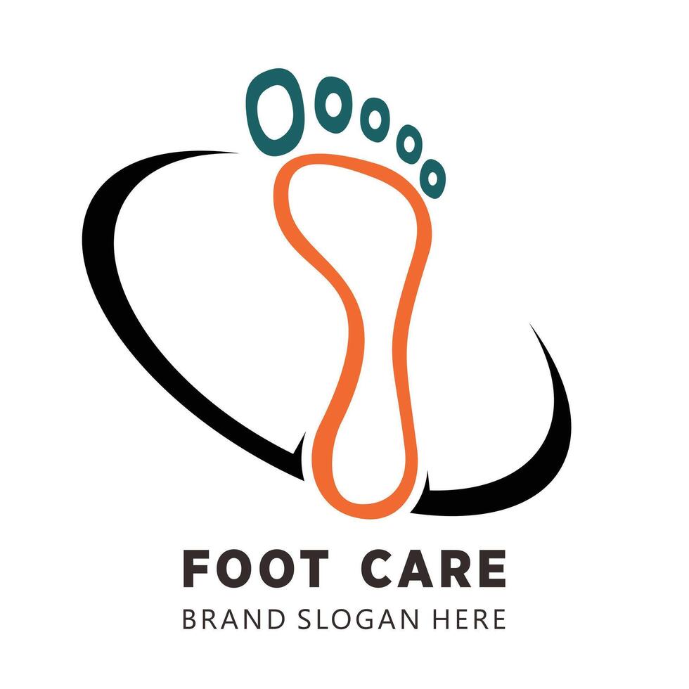 foot care podiatri logo with simple design premium quality vector