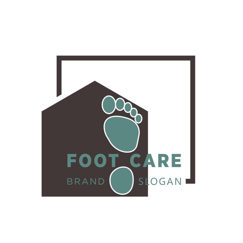 foot care podiatri logo with simple design premium quality vector