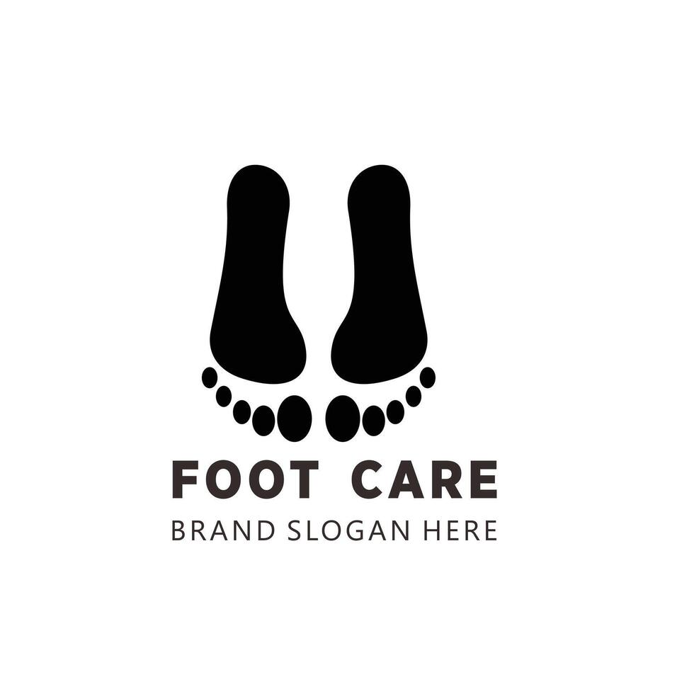 foot care podiatri logo with simple design premium quality vector