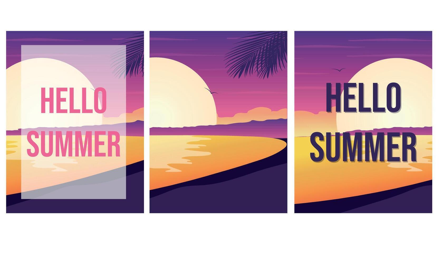 summer background with palm. summer poster illustration. Summer view poster. Hello summer banner vector
