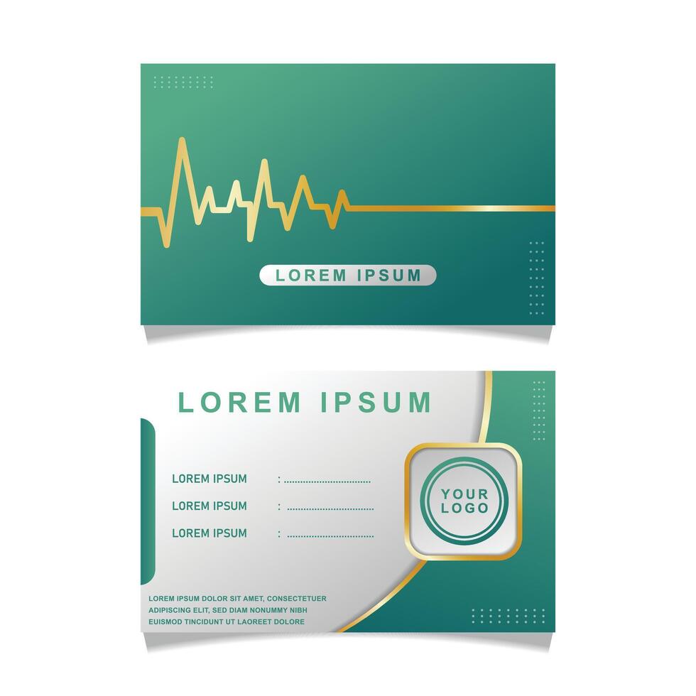 Business card design template. Health card design, etc vector