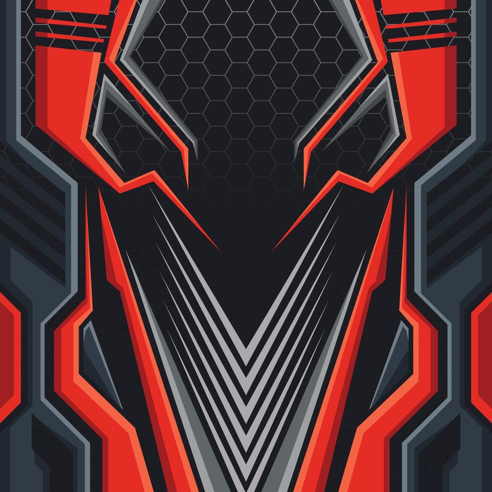 Racing style geometric abstract background. Sublimation printing jersey fabric template vector